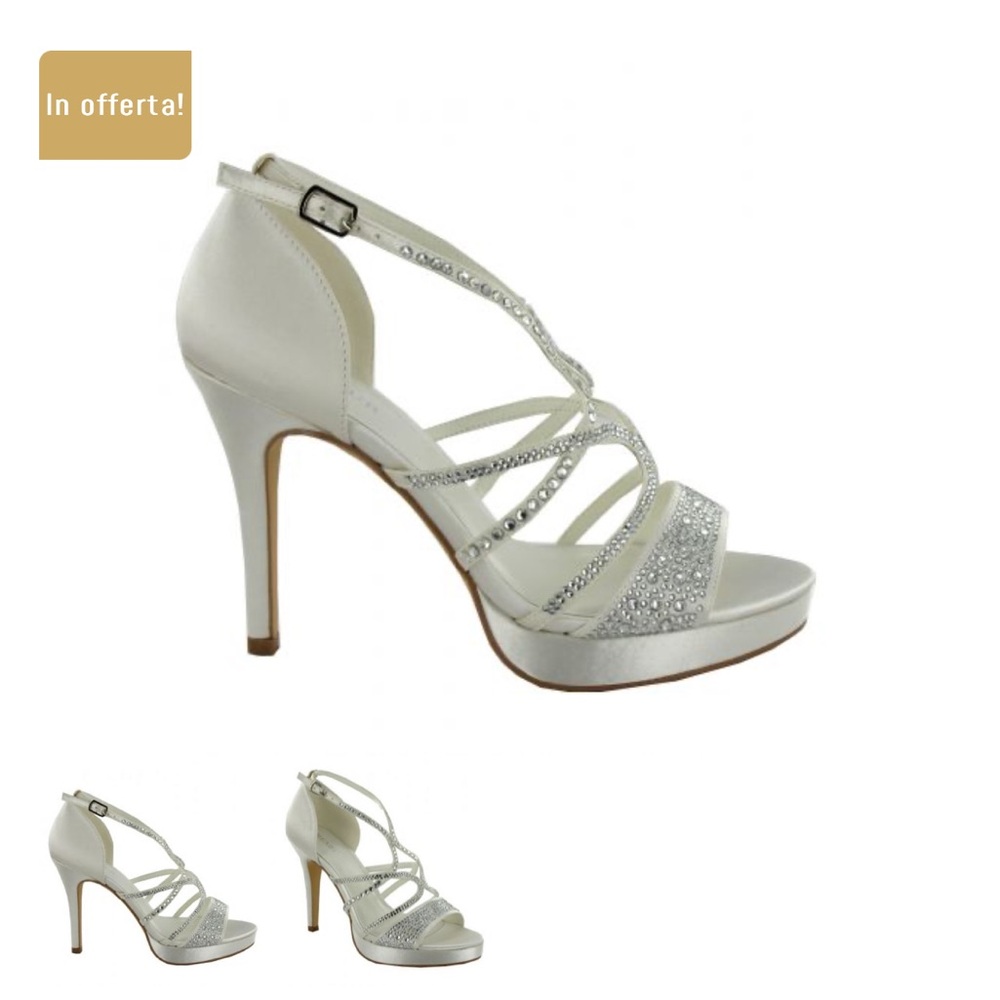 Menbur Maite Sandal Style Ivory Bridal Heels Size 9 EU 40 - Picture 12 of 12